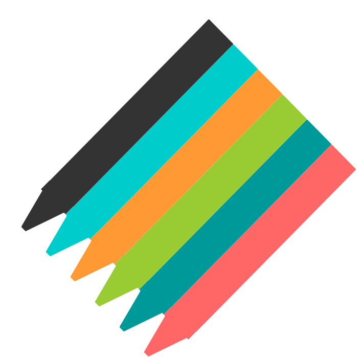 Colorwheel of crayons